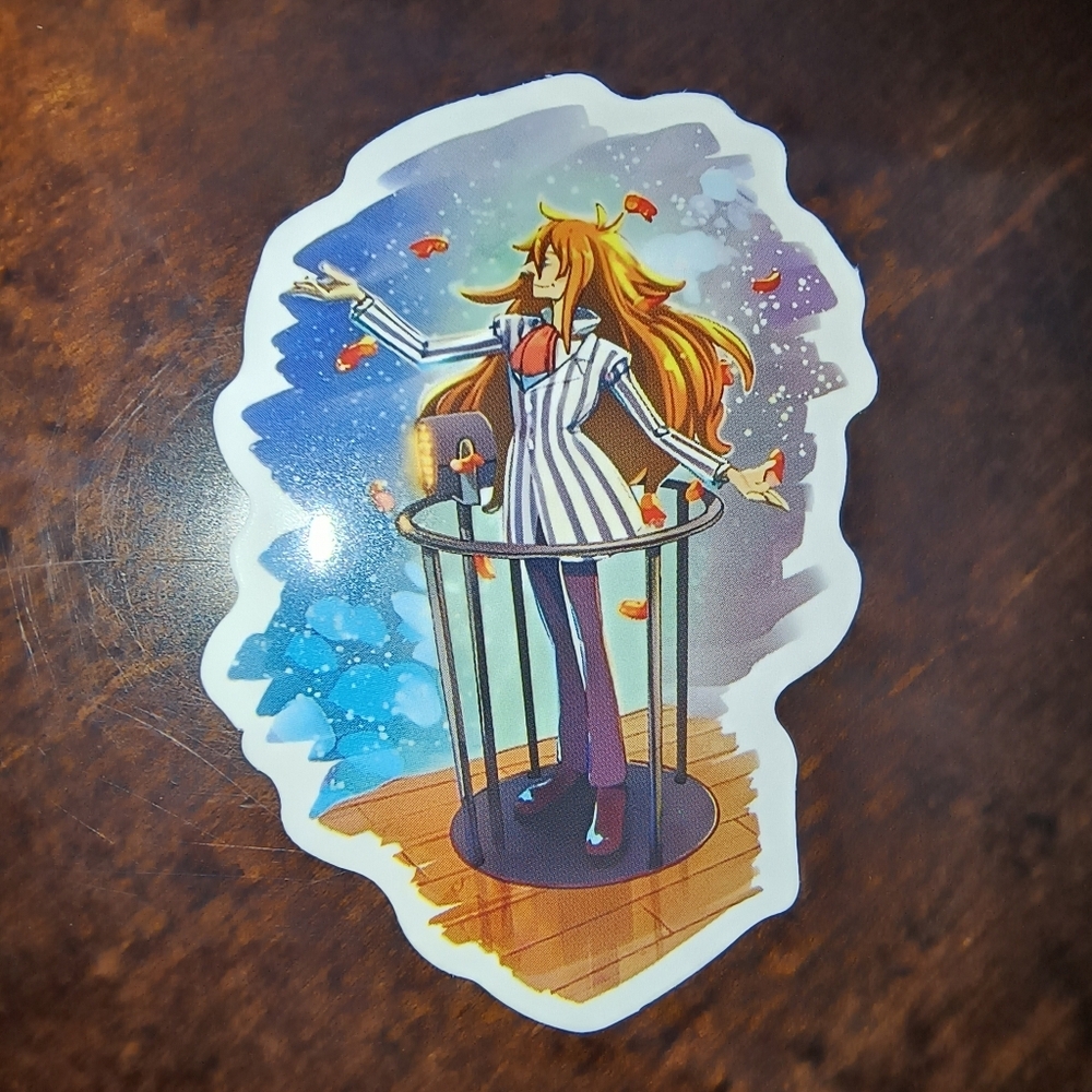 Orange Hair Character Art Sticker - Home Design Studio Ghibli